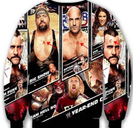 求图中WWE美国职业摔角手人物名字 