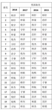 公安部公布2018新生儿 爆款名字 ,最受欢迎的男孩名字是...