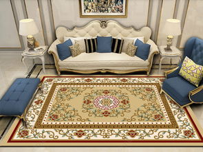 古典中式复古风格房间客厅沙发搭配地毯图案图片素材下载 
