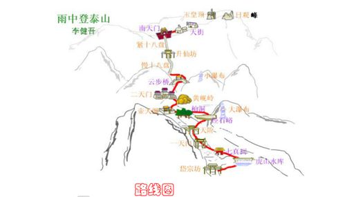 雨中登泰山课文中登山路线