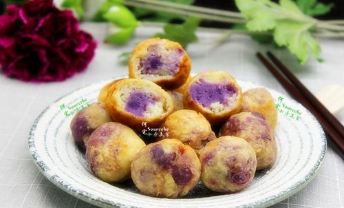 紫薯加它做成丸子,外酥里软,香喷喷,一口一个,很好吃 土豆 