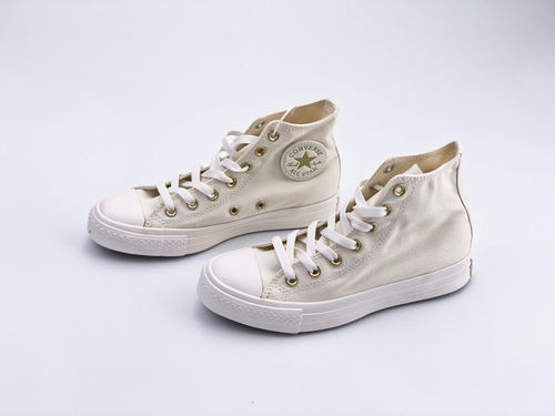 匡威米白金标 Converse All Star 高低帮帆布鞋