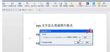 wps怎么把文字变成图片格式 