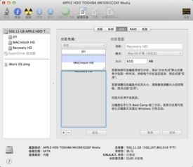 mac系统磁盘工具 分区中只有三个 而且总空间加起来只有200多G 应该是500G的 