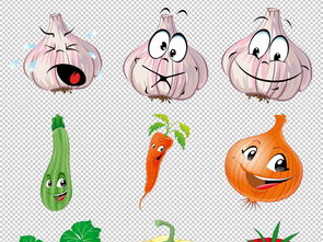 卡通蔬菜表情包可爱蔬菜水果图片素材