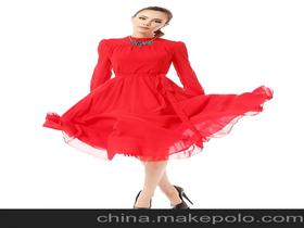 红色礼服长裙价格 红色礼服长裙批发 红色礼服长裙厂家 