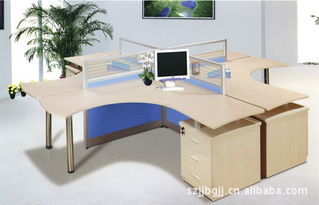 现代办公设计 简单大方 经久耐用 多人位组合办公桌图片2 