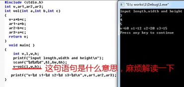 v vol l,w,h 这语句是什么意思 
