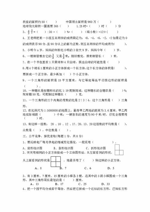 小学毕业班数学试卷及答案,小学毕业班数学教学计划,小学毕业班研讨会数学发言稿