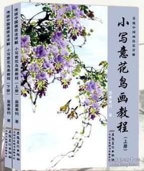 小写意花鸟画教程上下全2册 传统中国画技法详解 国画从入门到精通自学零基础教程书临摹范本大全 美术绘画初学者名家教材画册书籍