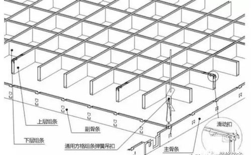 铝 木 格栅吊顶安装施工方法