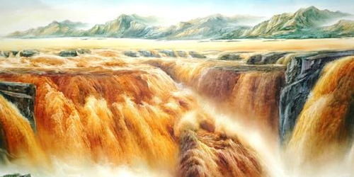 关于瀑布和黄河的诗句有哪些