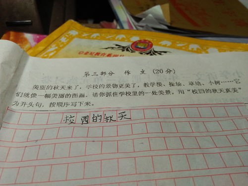 巷口心小学的作文名叫校园的秋天三年级 