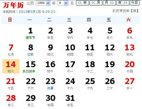 1994年7月初8阴历 