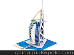 批发供应新款 木制仿真建筑模型 迪拜酒店模型图片 