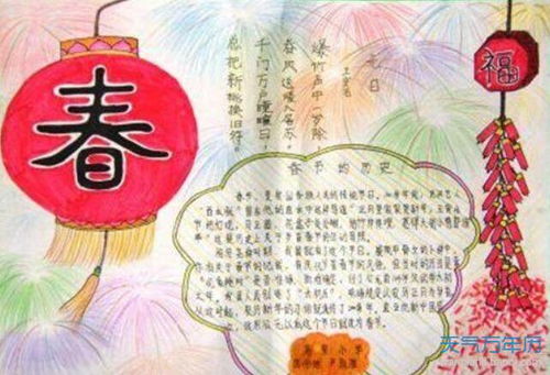 有关春节的手抄报简单又漂亮,春节简单的手抄报怎么画