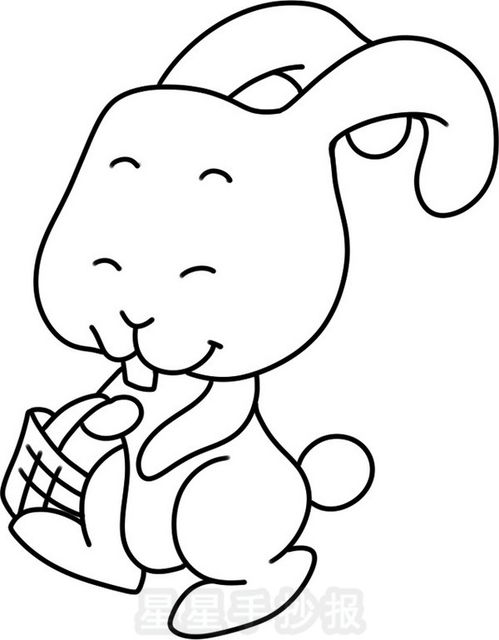 小兔子简笔画简单画法 