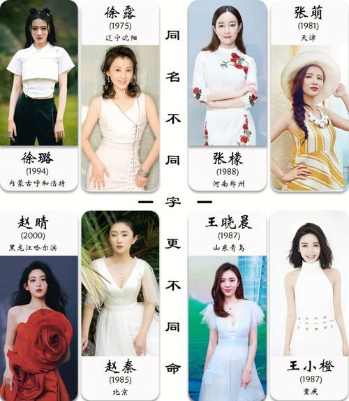 名字同音不同字的女星更不同命 