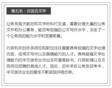 考公务员最吃香的六大专业,有你的吗 