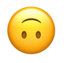 emoji里有一个倒立笑脸的表情是什么意思 