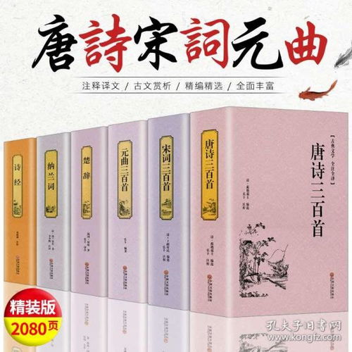 全6册 中国古诗词大全集诗经纳兰词唐诗宋词元曲三百首正版全套注释 赏析风雅颂中小学生课外书古代文化常识诗词鉴赏译注无删减