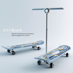 滑板和滑板车二合一