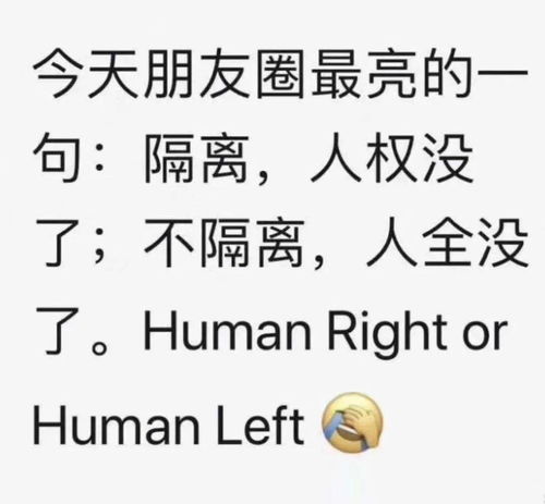 隔离,人权没了 不隔离,人全没了 ,神翻译来了 拍案叫绝 left 