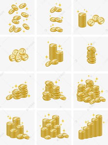通用节日黄色卡通手绘金币素材图片免费下载 千库网 