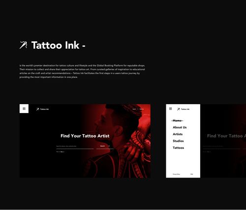 Tattoo Ink.网站设计 