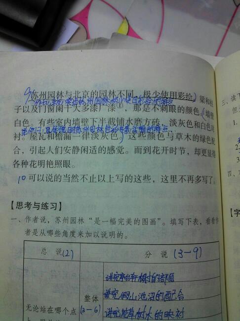 苏州园林中用了举例子,作比较,打比方,列数字,引用的句子各2句 