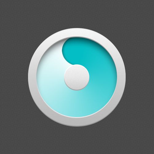 PhotoShop制作一个质感太极图案圆形按钮的教程 