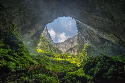 重庆号称是世界上最大的 天坑 景点,深666米,在一个村子中