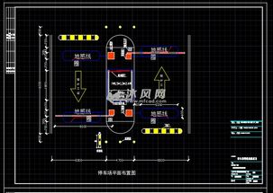 怎样画cad彩色平面图(cad停车场道闸岗亭平面图)