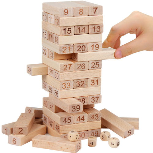 叠叠乐数字抽积木儿童亲子玩具大号叠叠高益智层层叠成人桌面游戏