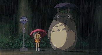 龙猫 中,主人公小月的雨伞以及龙猫totoro的雨伞分别是什么颜色 