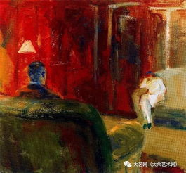 大众艺术网 战后湾区新一代艺术家代表人物 美国战后表现主义画家 Elmer Nelson Bischoff 代表绘画作品