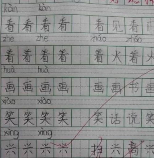 小学生优秀作业 刷屏 ,字体就像打印的,老师都称赞不已