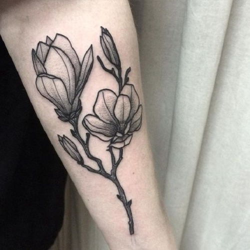 纹身图片花朵 图案 手稿,纹身图片花朵的魅力