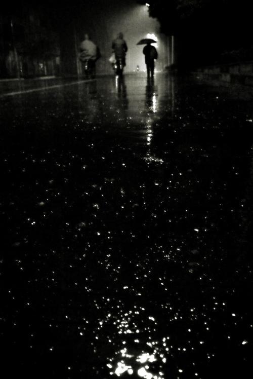 在那个寂寞的雨夜里,我静静的等着你归来