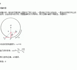 如图所示.一个半径为R的大转盘在水平面内以圆心为轴顺时针匀速转动.一个射击运动员站在转盘边缘上的P点处.随转盘一起做匀速圆周运动.他想用手中的枪射出的子弹击中位于圆心 