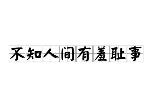 《不知人间有羞耻事》的典故,成语典故——《不知人间有羞耻事》的由来与内涵