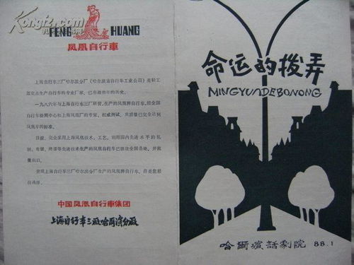 1988年哈尔滨话剧院苏联现代喜剧 命运的拨弄 节目单 