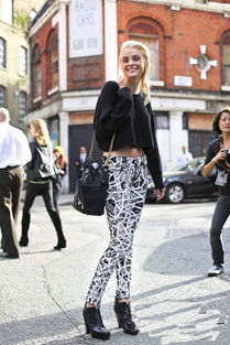 2012欧美秋季时尚街拍 达人示范经典黑白穿搭 