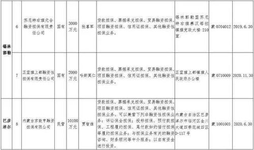 内蒙古注销11家融资担保公司经营许可证 不得开展新业务