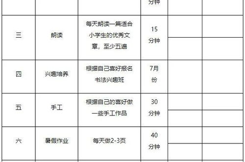 给咱孩子准备的暑假学习计划表 家长记得收藏