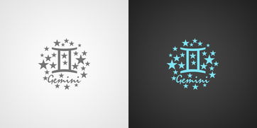 双子星辰台球俱乐部LOGO设计