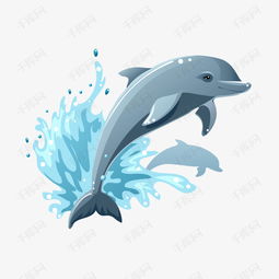 海豚卡通图 表情大全