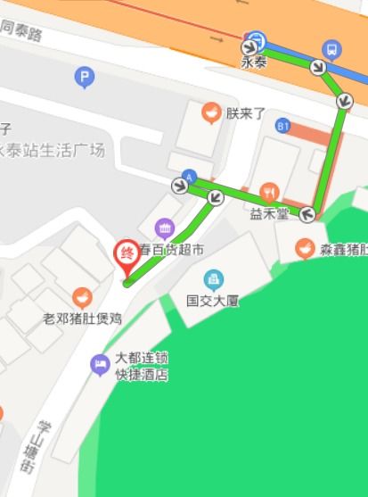 从滘口地铁站到白云区新市萧岗塘边大街鸿锦