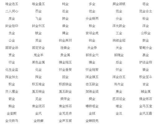 带金字旁,或字里含金字的,取名或组词,急用 