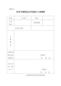 年度评优范文  优秀干部评优申报表怎么写？